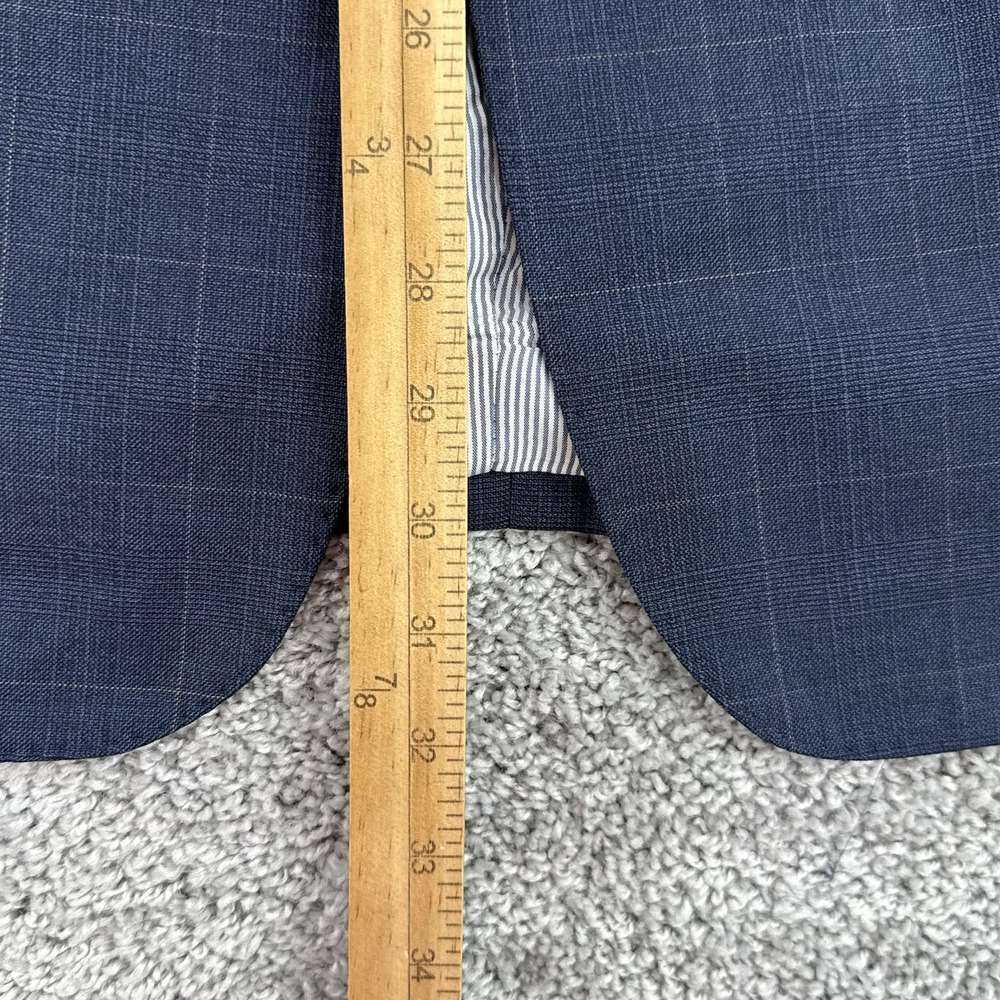 Brooks Brothers Explorer Regent Fit Blazer Men's 42R Blue Windowpane Plaid Wool - Picture 5 of 10